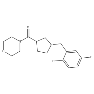 4-{1-[(2,5-Difluorophenyl)methyl]pyrrolidine-3-carbonyl}morpholine Structure