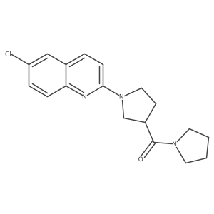 6-Chloro-2-[3-(pyrrolidine-1-carbonyl)pyrrolidin-1-yl]quinoline结构式