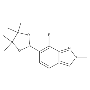 Cn1cc2ccc(B3OC(C)(C)C(C)(C)O3)c(F)c2n1结构式