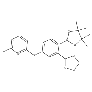 2-(1,3-Dioxolan-2-yl)-4-[(6-methyl-2-pyridyl)oxy]phenylboronic Acid Pinacol Ester Structure