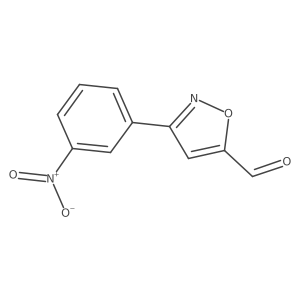 3-(3-Nitrophenyl)-5-isoxazolecarboxaldehyde结构式
