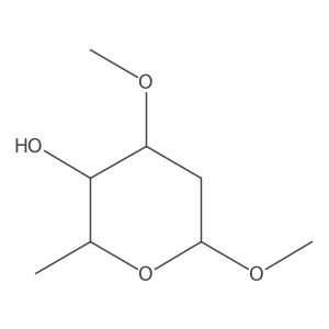 Methyl 2,6-dideoxy-3-O-methyl-I(2)-L-arabino-hexopyranoside结构式