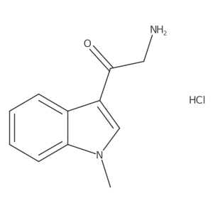 2-Amino-1-(1-methyl-3-indolyl)ethanone Hydrochloride Structure