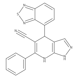 4-(2,1,3-Benzothiadiazol-4-yl)-2,4-dihydro-6-phenyl-1H-pyrazolo[3,4-b]pyridine-5-carbonitrile Structure