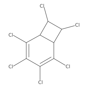 Bicyclo[4.2.0]octa-2,4-diene, 2,3,4,5,7,8-hexachloro-, (1I+/-,6I+/-,7I+/-,8I+/-)- Structure