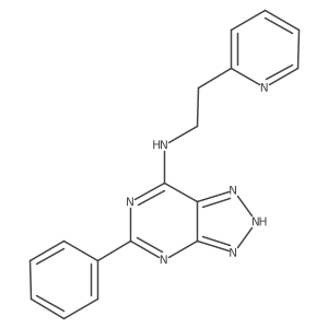 5-Phenyl-N-[2-(2-pyridyl)ethyl]-1H-[1,2,3]triazolo[4,5-d]pyrimidin-7-amine结构式
