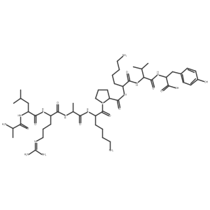 L-Alanyl-L-leucyl-N~5~-(diaminomethylidene)-L-ornithyl-L-alanyl-L-lysyl-L-prolyl-L-lysyl-L-valyl-L-tyrosine结构式