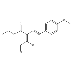 ethyl (2E)-2-(chloroacetyl)-3-[(4-methoxyphenyl)amino]but-2-enoate Structure
