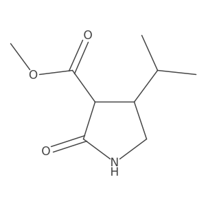 Methyl 4-isopropyl-2-oxopyrrolidine-3-carboxylate结构式