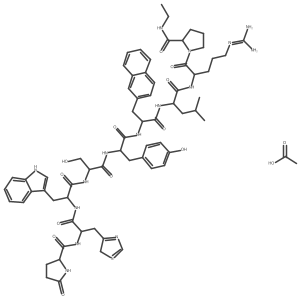 (D-Nal(2)(sup 6)-Pro-NHEt(sup 9))-LHRH acetate结构式