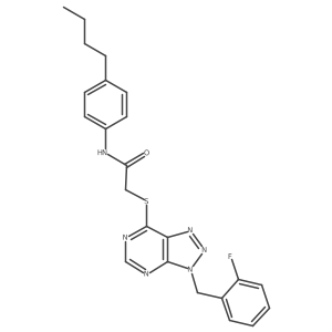 N-(4-butylphenyl)-2-((3-(2-fluorobenzyl)-3H-[1,2,3]triazolo[4,5-d]pyrimidin-7-yl)thio)acetamide结构式