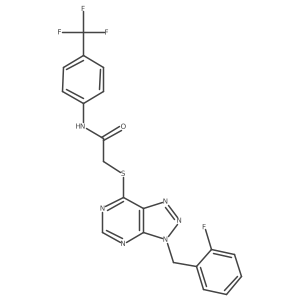 2-((3-(2-fluorobenzyl)-3H-[1,2,3]triazolo[4,5-d]pyrimidin-7-yl)thio)-N-(4-(trifluoromethyl)phenyl)acetamide Structure