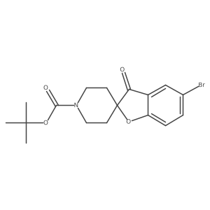 tert-Butyl 5-bromo-3-oxo-3H-spiro[benzofuran-2,4'-piperidine]-1'-carboxylate结构式