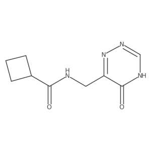 Cyclobutanecarboxylic acid (5-oxo-4,5-dihydro-[1,2,4]triazin-6-ylmethyl)-amide结构式