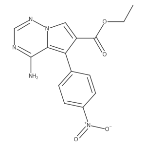 Ethyl 4-amino-5-(4-nitrophenyl)pyrrolo[2,1-f][1,2,4]triazine-6-carboxylate Structure