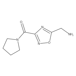 (5-(Aminomethyl)-1,2,4-oxadiazol-3-yl)(pyrrolidin-1-yl)methanone结构式