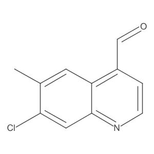 7-Chloro-6-methyl-4-quinolinecarboxaldehyde结构式