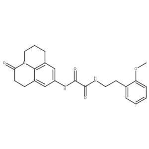 N1-(2-methoxyphenethyl)-N2-(3-oxo-1,2,3,5,6,7-hexahydropyrido[3,2,1-ij]quinolin-9-yl)oxalamide结构式
