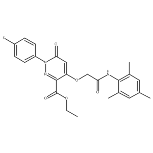 Ethyl 1-(4-fluorophenyl)-4-(2-(mesitylamino)-2-oxoethoxy)-6-oxo-1,6-dihydropyridazine-3-carboxylate Structure