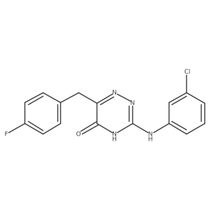 3-[(3-Chlorophenyl)amino]-6-(4-fluorobenzyl)-1,2,4-triazin-5-ol结构式