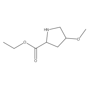 Ethyl 4-methoxypyrrolidine-2-carboxylate结构式