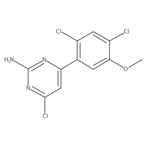4-Chloro-6-(2,4-dichloro-5-methoxyphenyl)-2-pyrimidinamine结构式