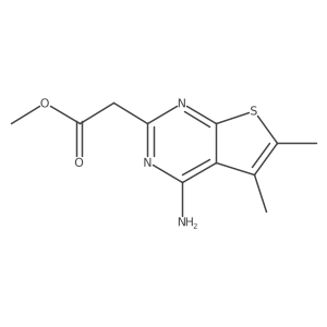 Methyl (4-amino-5,6-dimethylthieno[2,3-d]pyrimidin-2-yl)acetate结构式