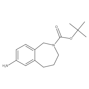 1,1-Dimethylethyl 7-amino-1,3,4,5-tetrahydro-2H-2-benzazepine-2-carboxylate结构式
