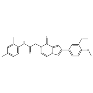 2-(2-(3,4-dimethoxyphenyl)-4-oxopyrazolo[1,5-a]pyrazin-5(4H)-yl)-N-(2,4-dimethylphenyl)acetamide结构式