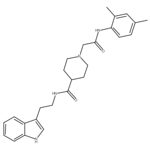 N-(2-(1H-indol-3-yl)ethyl)-1-(2-((2,4-dimethylphenyl)amino)-2-oxoethyl)piperidine-4-carboxamide Structure