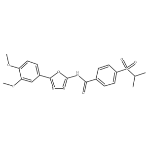 N-(5-(3,4-dimethoxyphenyl)-1,3,4-oxadiazol-2-yl)-4-(isopropylsulfonyl)benzamide结构式