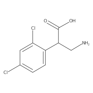 3-Amino-2-(2,4-dichlorophenyl)propanoic acid结构式
