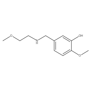 2-Methoxy-5-{[(2-methoxyethyl)amino]methyl}phenol结构式
