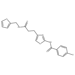 4-chloro-N-(4-(3-((furan-2-ylmethyl)amino)-3-oxopropyl)thiazol-2-yl)benzamide结构式