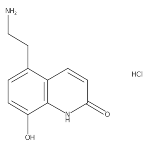 5-(2-aminoethyl)-8-hydroxyquinolin-2(1H)-one hydrochloride Structure