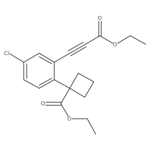 Ethyl 1-(4-chloro-2-(3-ethoxy-3-oxoprop-1-ynyl)phenyl)cyclobutanecarboxylate Structure