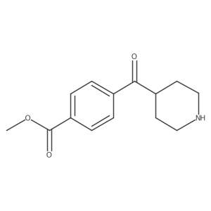 Methyl 4-(piperidine-4-carbonyl)benzoate结构式
