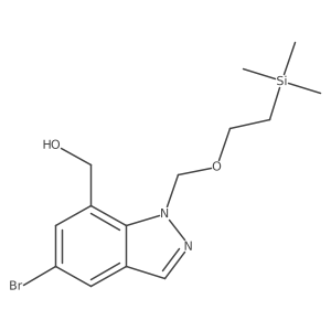 (5-Bromo-1-((2-(trimethylsilyl)ethoxy)methyl)-1H-indazol-7-yl)methanol结构式