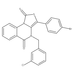 3-(4-Bromophenyl)-4-(3-chlorobenzyl)-1-thioxo-1H-thiazolo[3,4-a]quinazolin-5(4H)-one Structure