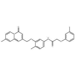 N-[4-Methyl-3-({8-methyl-4-oxo-4H-pyrido[1,2-A]pyrimidin-2-YL}methoxy)phenyl]-2-(3-methylphenoxy)acetamide Structure