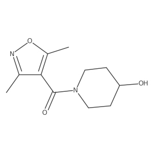 (3,5-Dimethylisoxazol-4-yl)(4-hydroxypiperidin-1-yl)methanone Structure