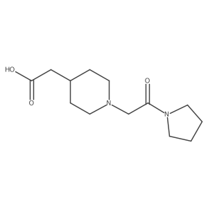 [1-(2-Oxo-2-pyrrolidin-1-yl-ethyl)-piperidin-4-yl]-acetic acid Structure