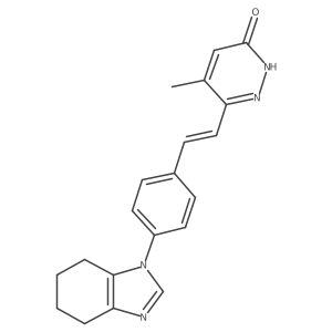 4-methyl-3-[(E)-2-[4-(4,5,6,7-tetrahydrobenzimidazol-1-yl)phenyl]ethenyl]-1H-pyridazin-6-one Structure