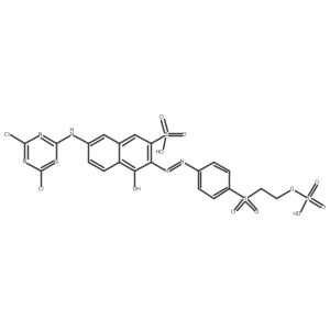 7-[(4,6-Dichloro-1,3,5-triazin-2-yl)amino]-4-hydroxy-3-[(1E)-2-[4-[[2-(sulfooxy)ethyl]sulfonyl]phenyl]diazenyl]-2-naphthalenesulfonic acid Structure