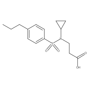 N-Cyclopropyl-N-[(4-propylphenyl)sulfonyl]-I(2)-alanine结构式