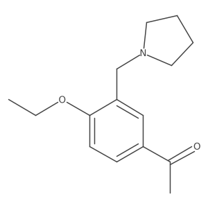 1-(4-Ethoxy-3-(pyrrolidin-1-ylmethyl)phenyl)ethan-1-one Structure