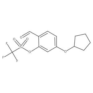 5-(Cyclopentyloxy)-2-formylphenyl trifluoromethanesulfonate结构式