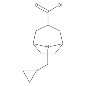 8-(Cyclopropylmethyl)-8-azabicyclo[3.2.1]octane-3-carboxylic acid结构式
