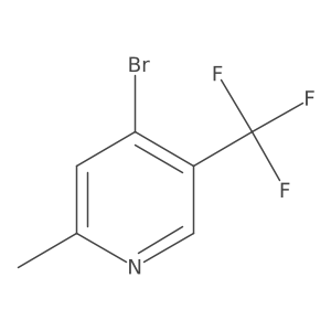 Pyridine, 4-bromo-2-methyl-5-(trifluoromethyl)-结构式