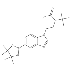 N-tert-butyl-N-[2-[5-(4,4,5,5-tetramethyl-1,3,2-dioxaborolan-2-yl)benzimidazol-1-yl]ethyl]carbamate结构式